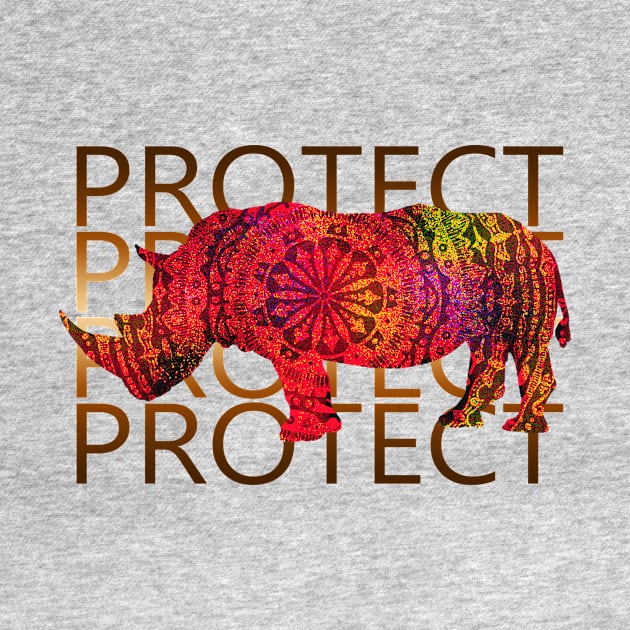 Protect Rhino by StephenBibbArt